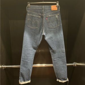 Levi 501 short high rise skinny jeans